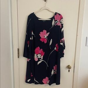 Lauren Ralph Lauren Navy and Pink Floral Tunic